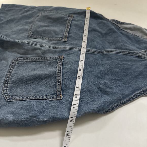 Gap Kids Jean Overalls Blue Distressed Denim Pockets 100% Cotton Kids Girls XXL - Picture 8 of 9